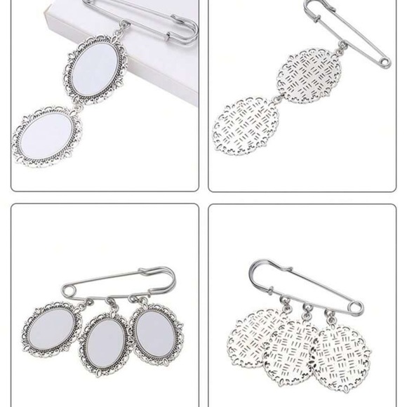 New Memory Wedding Bouquet Photo Brooch Pin B3 - Picture 3 of 4